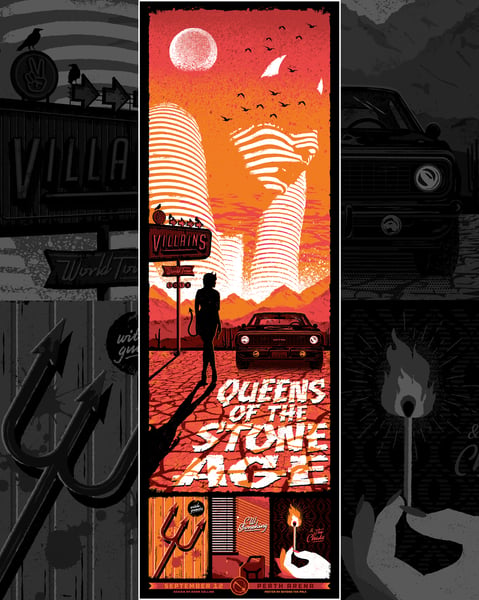 Image of Queens Of The Stone Age - Villains Tour print