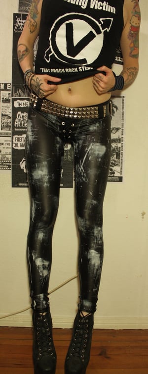 Image of Stained fauxleather pants