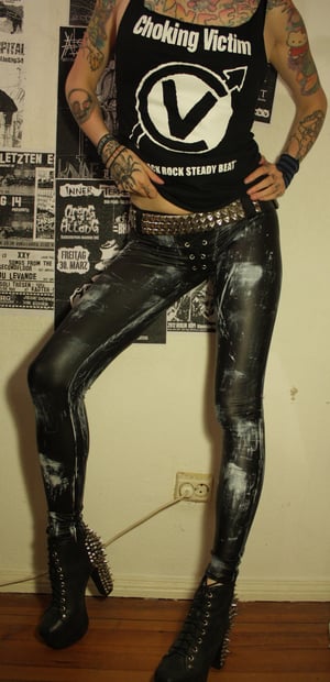 Image of Stained fauxleather pants