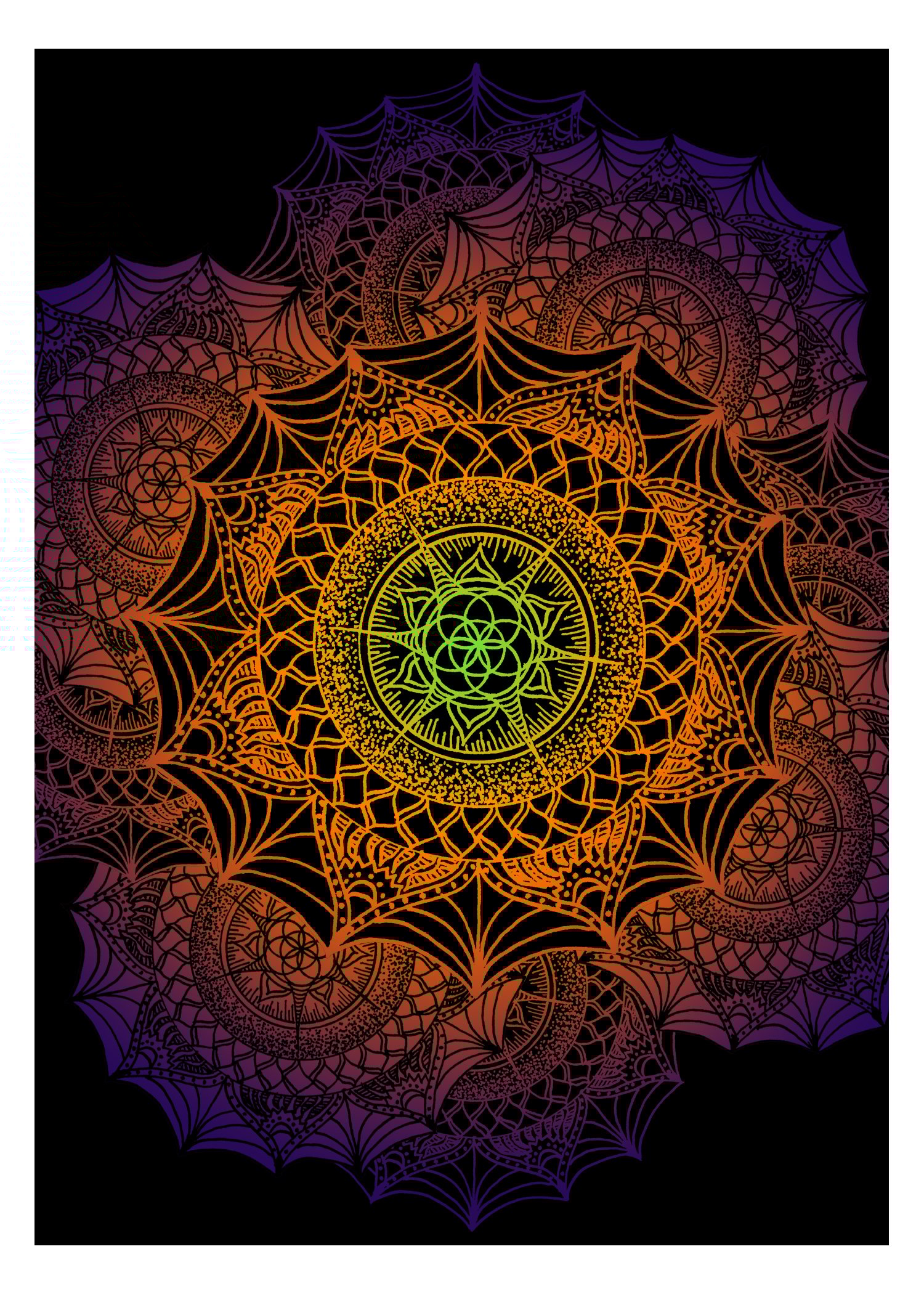 Image of Web Mandala Print
