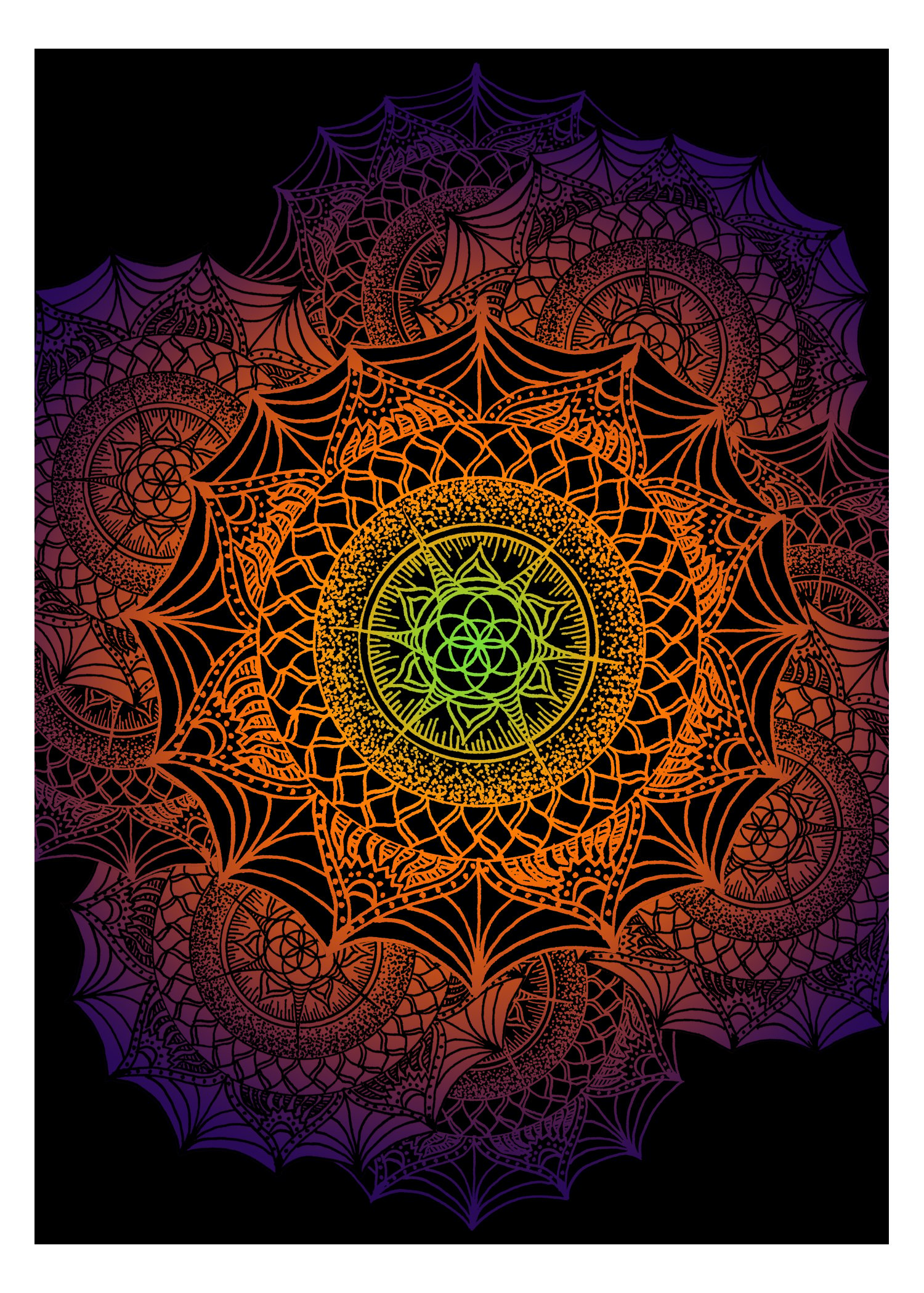 Image of Web Mandala Print