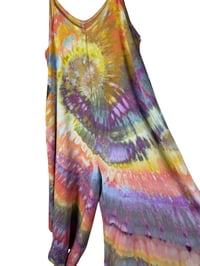 Image 3 of L Woven Wide-Leg Jumpsuit with Pockets in Warm Spiral Ice Dye