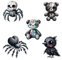 Image 1 of Gothic Plush Toys Mini Diamond Painting Kit by Grumpy