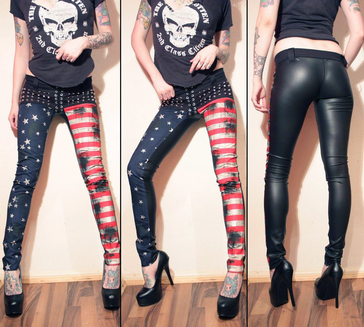 Image of Studded star and stripes pants