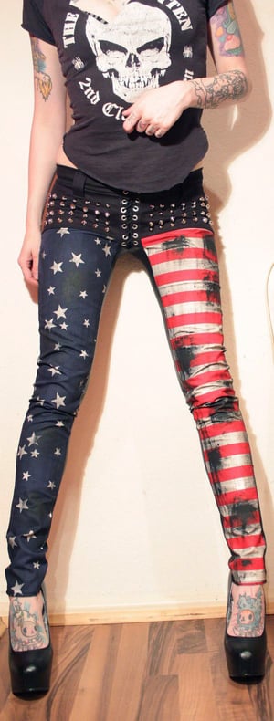 Image of Studded star and stripes pants