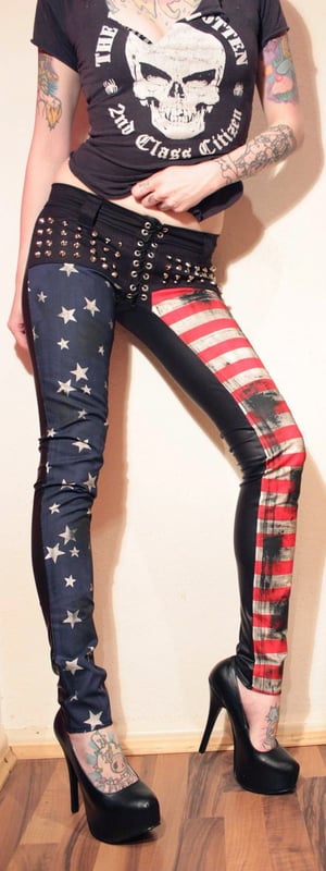 Image of Studded star and stripes pants