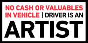 Image of "Driver is an Artist" bumper sticker