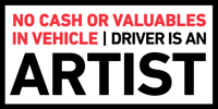 Image 1 of "Driver is an Artist" bumper sticker