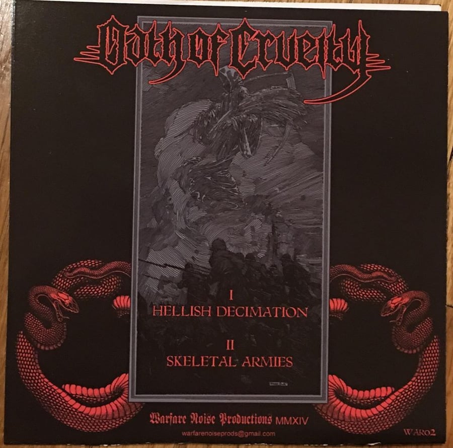 Image of Oath of Cruelty "Hellish Decimation" 7" EP