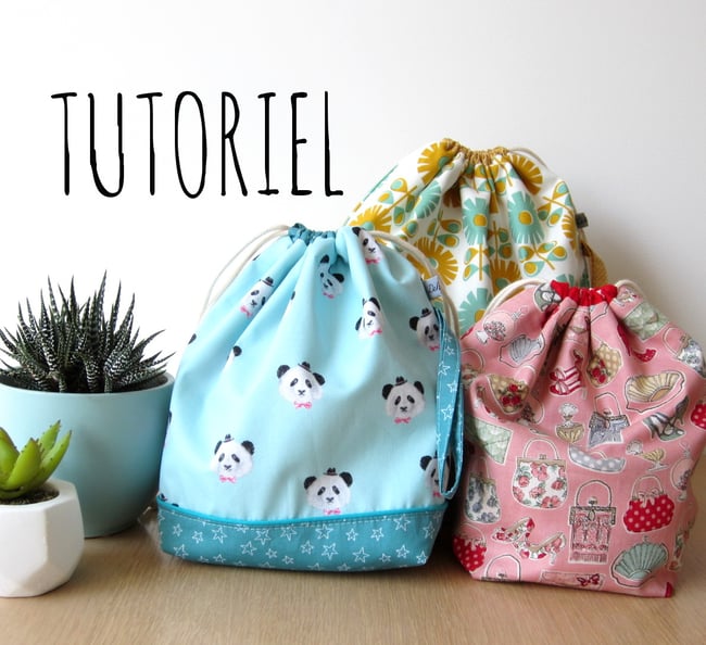 Tutoriel petit pochon en tissu doublé 