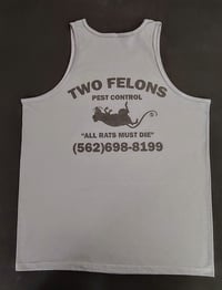Image 3 of Two Felons "Pest Control" tank top (Char) 