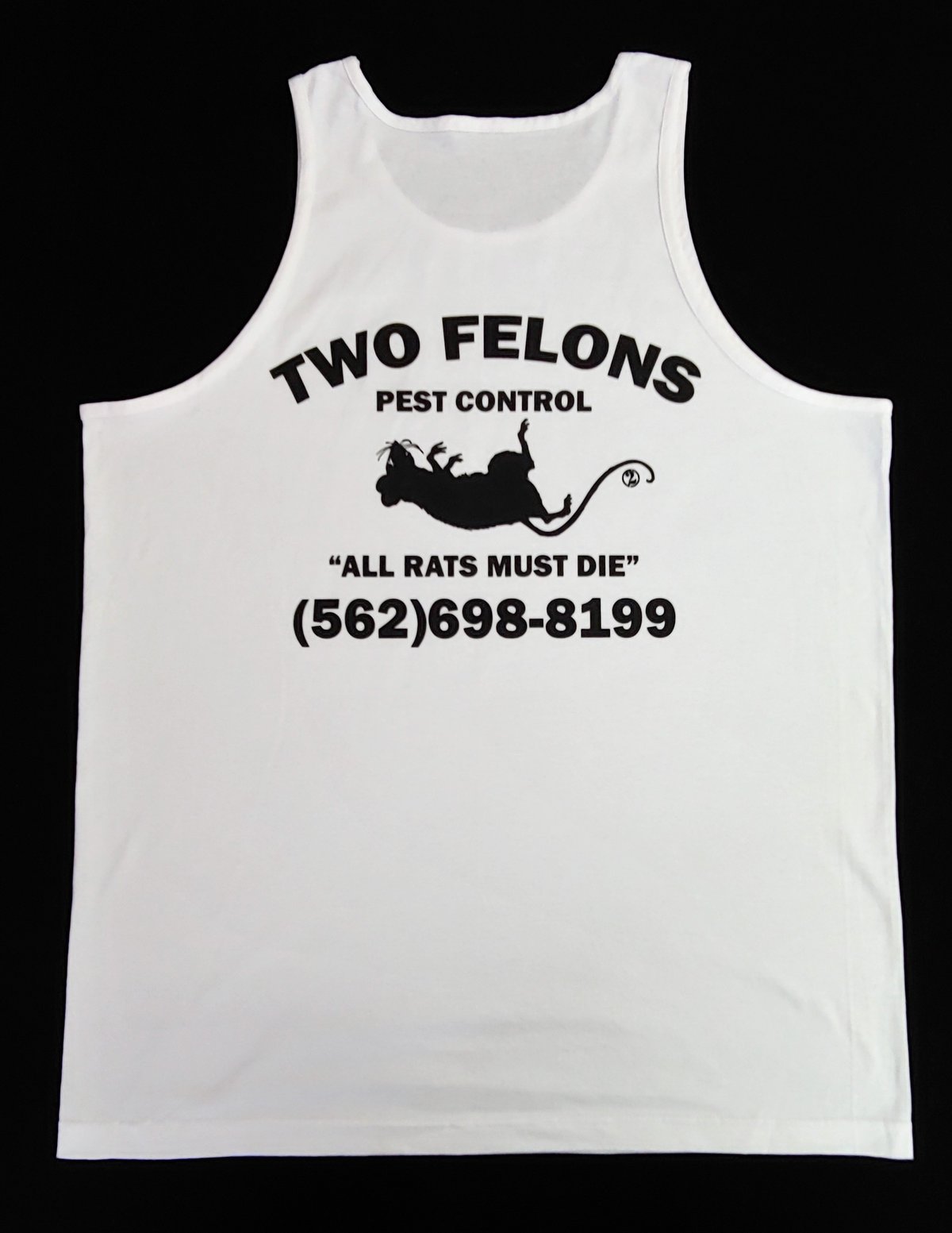 Two Felons "Pest Control" tank top (white) 