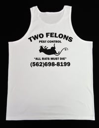 Image 3 of Two Felons "Pest Control" tank top (white) 