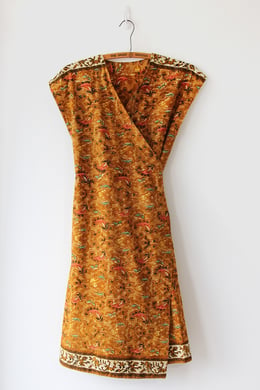 Image of SOLD Vibrant Batik Wrap Dress