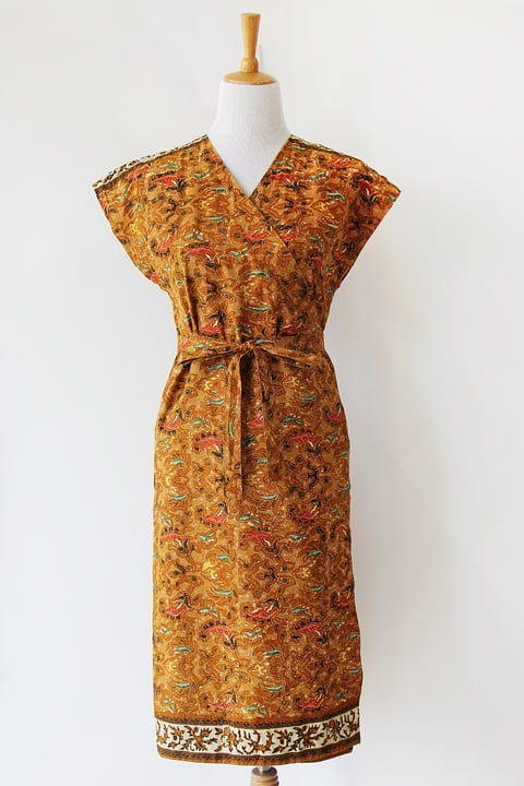 Image of SOLD Vibrant Batik Wrap Dress
