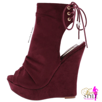 Image 2 of Nikki Sassy Plum Wedge 