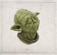 Image 3 of YODA - head anatomy  (limited ed. of 50 Giclèe  wide print on fine art canvas)