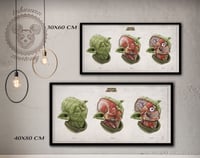 Image 2 of YODA - head anatomy  (limited ed. of 50 Giclèe  wide print on fine art canvas)
