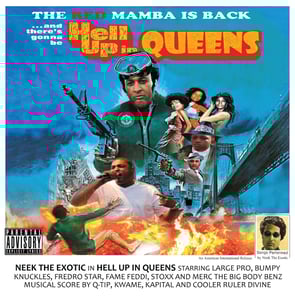 Image of NEEK THE EXOTIC "Hell Up In Queens" (blue colored) Vinyl LP