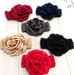 Image of 4 Inch Burnt Flower on Crochet Headbands -22 color choices 