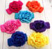 Image of 4 Inch Burnt Flower on Crochet Headbands -22 color choices 