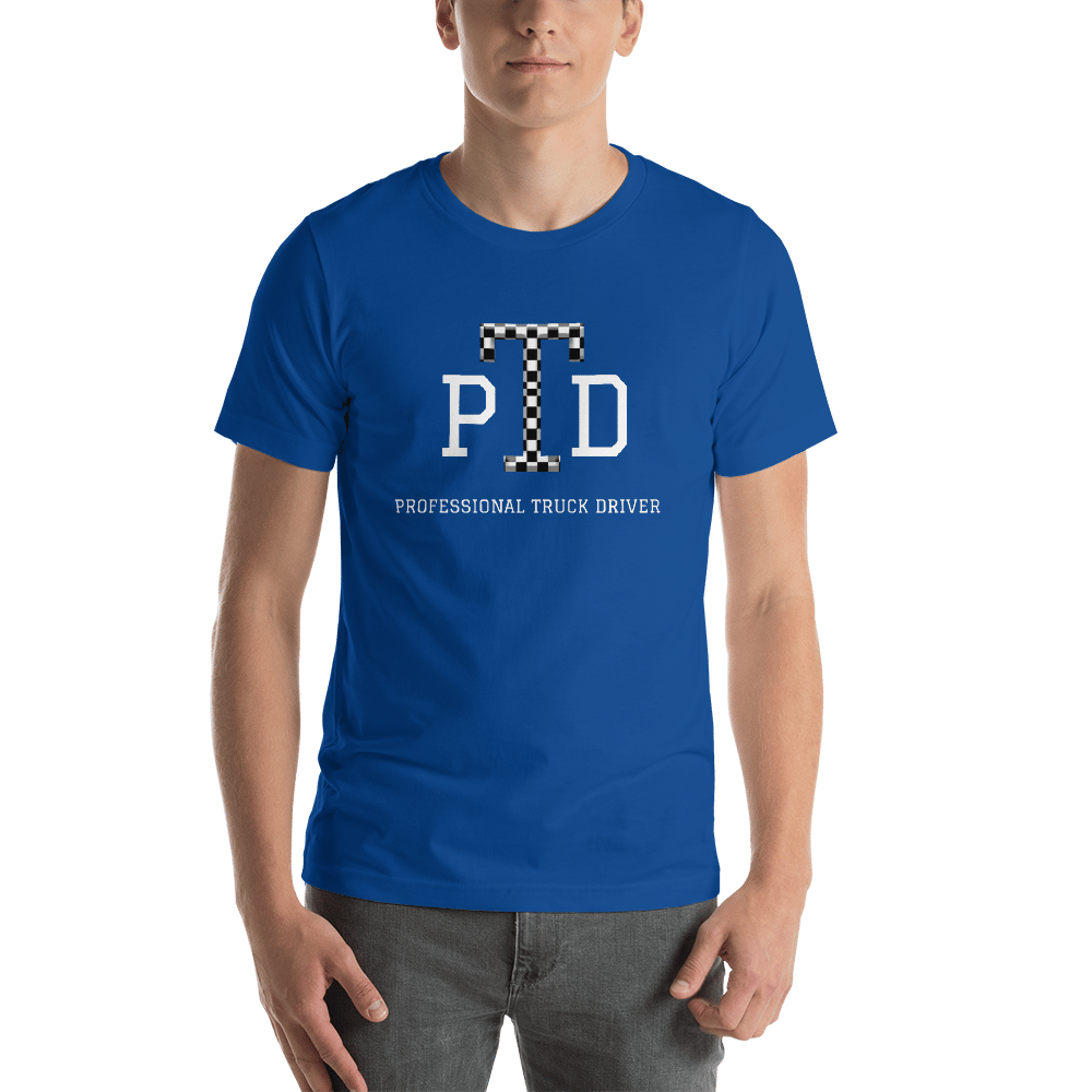 Image of PROFESSIONAL TRUCK DRIVER T-SHIRT ROYAL BLUE