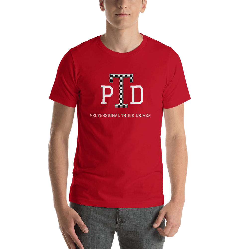 Image of PROFESSIONAL TRUCK DRIVER T-SHIRT RED