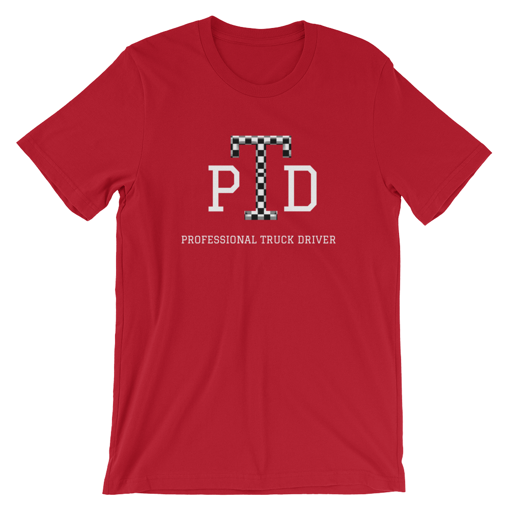 Image of PROFESSIONAL TRUCK DRIVER T-SHIRT RED