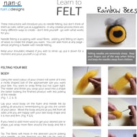 Image 3 of PDF Rainbow Bees Felting Instructions