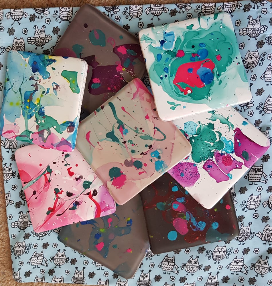 Image of Marble effect coasters