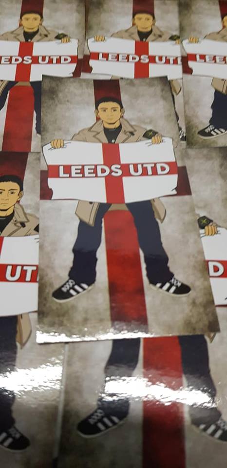 Leeds United England Casuals/Ultras 10x5cm Football Stickers. Pack of 25.