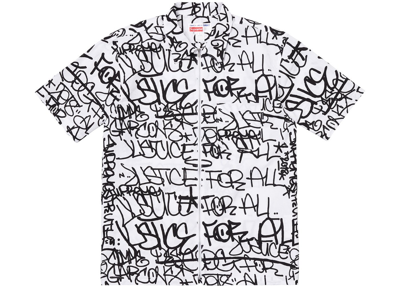 SUPREME×コムデギャルソン Graphic S/S Shirt M 青