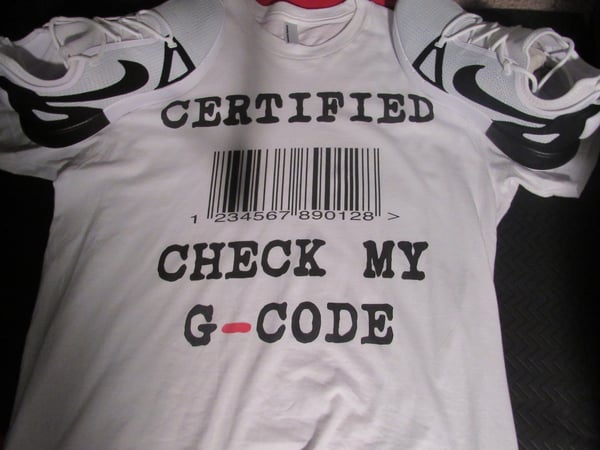 Image of certified check my g code t shirt