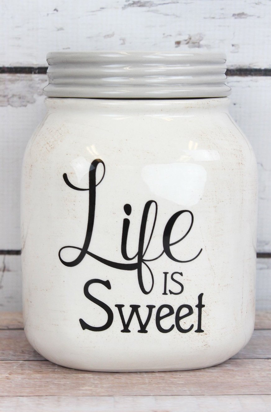 Image of Life is Sweet Ceramic Jar