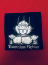 Threedomfighter on Black T-Shirt 