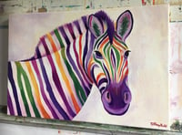 Image 2 of Rainbow Zebra print 