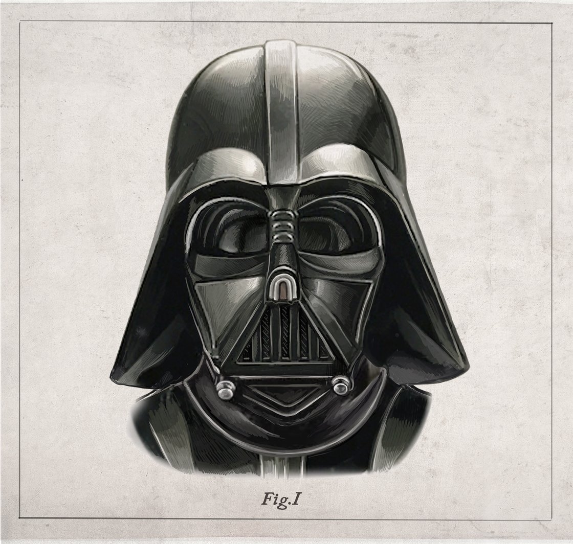 INHUMAN ANATOMY — DARTH VADER - head anatomy (limited ed. of 50 Giclèe ...