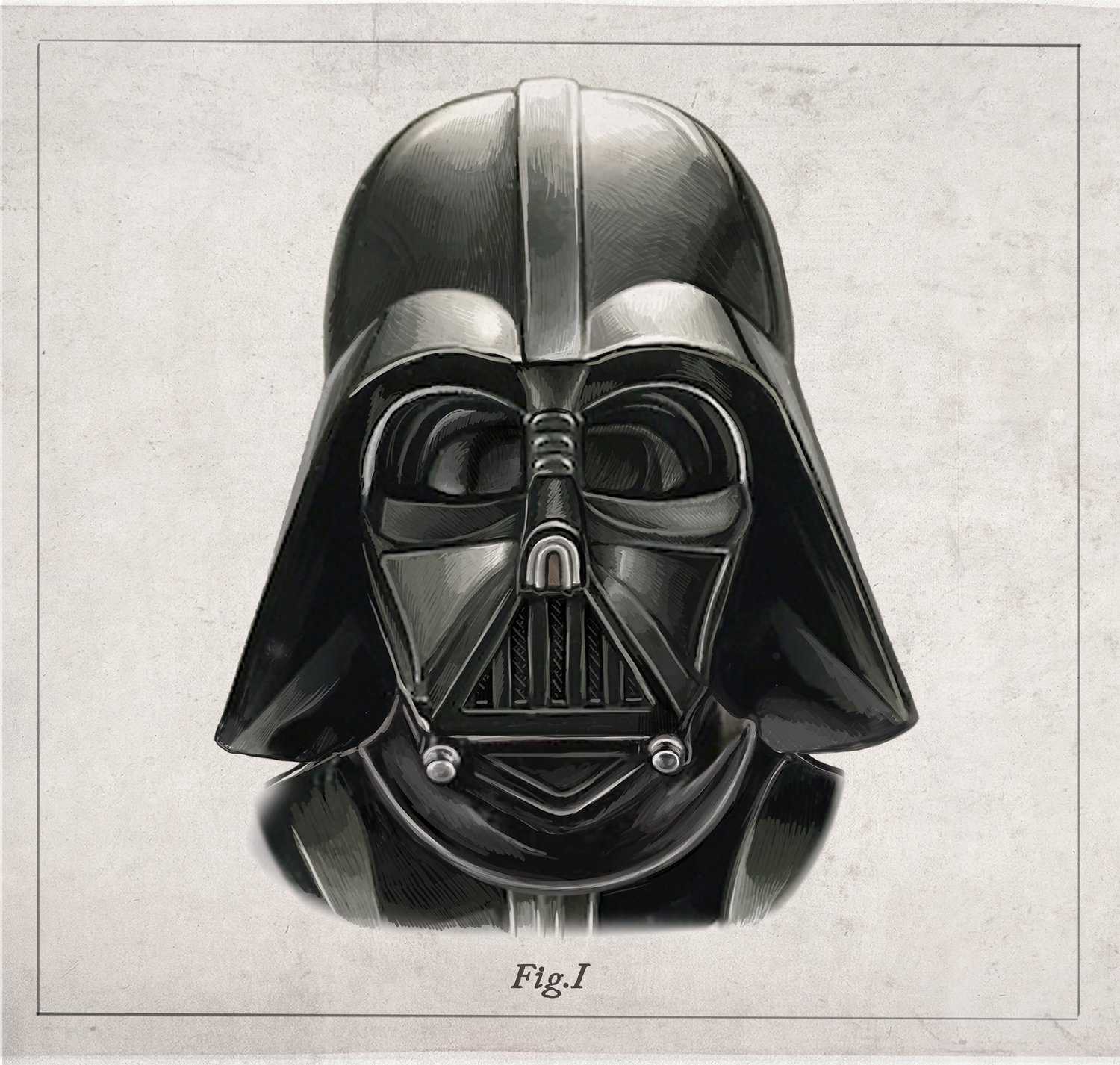 INHUMAN ANATOMY — DARTH VADER - head anatomy (limited ed. of 50 Giclèe ...