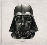 Image 3 of DARTH VADER - head anatomy  (limited ed. of 50 Giclèe  wide print on fine art canvas)
