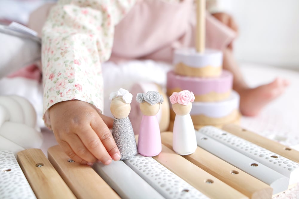 Image of Wooden Peg Sets & Flower Crowns