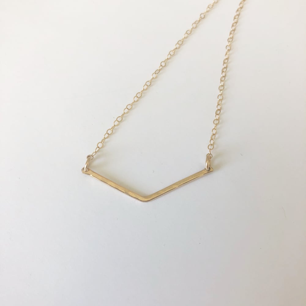 Image of Gold filled Chevron Necklace 
