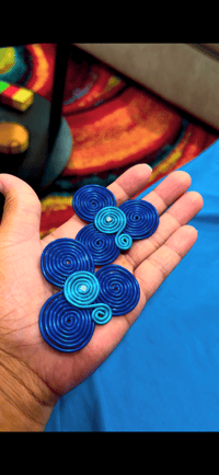 Image 1 of Blue Hue Aura Earrings
