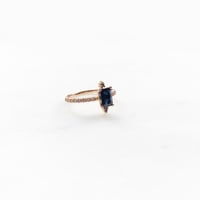 Image 1 of Sparkling Blue Sapphire Ring (S)