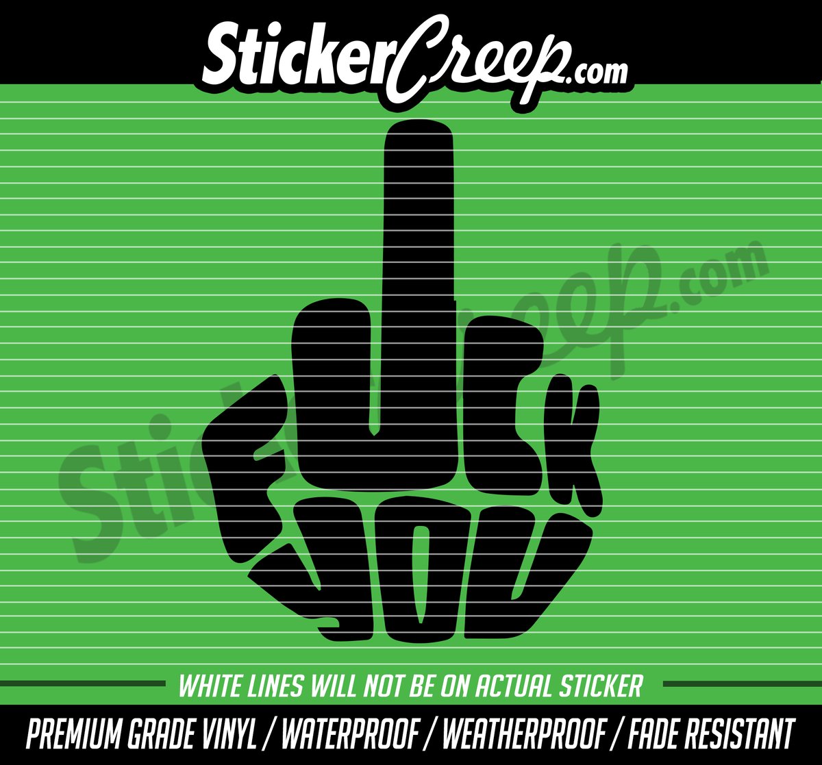 F*ck You Middle Finger Sticker #311 | StickerCreep