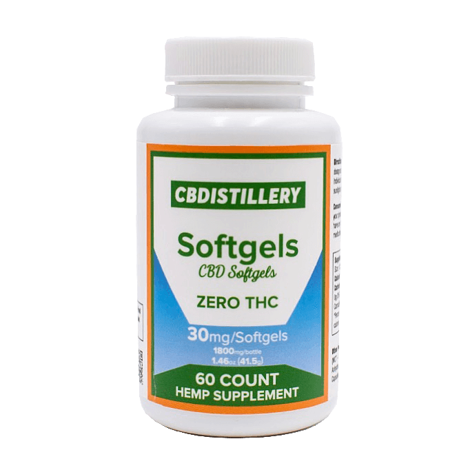 Image of CBD oil (THC-free) Softgel Pills 30mg 60 count