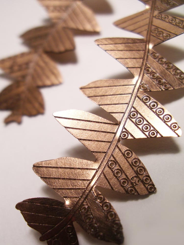 Image of LEAF EARRINGS: BANKSIA GRANDIS (COPPER)