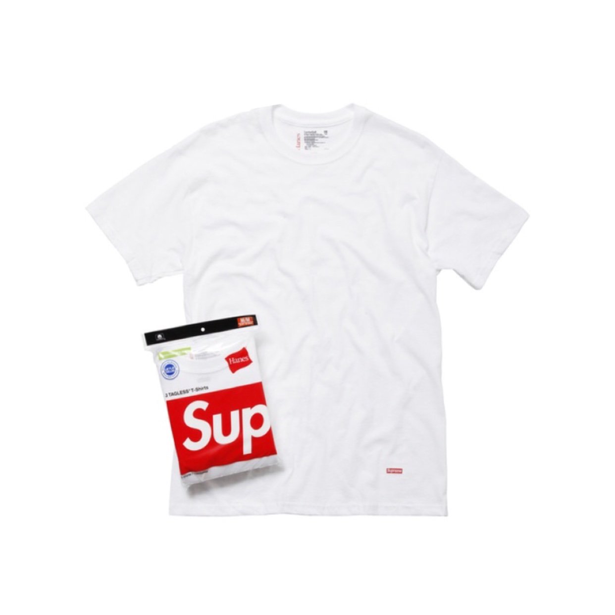 Supreme Hanes White T-shirt | EASTLINE