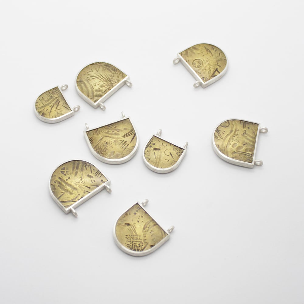 Image of EMBOSSED BRASS PENDANTS