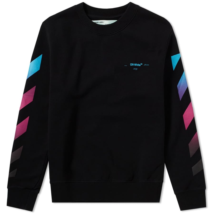 Image of OFF-WHITE DIAGONAL GRADIENT CREW SWEAT