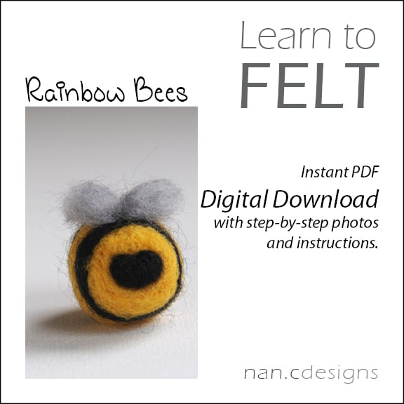 PDF Rainbow Bees Felting Instructions